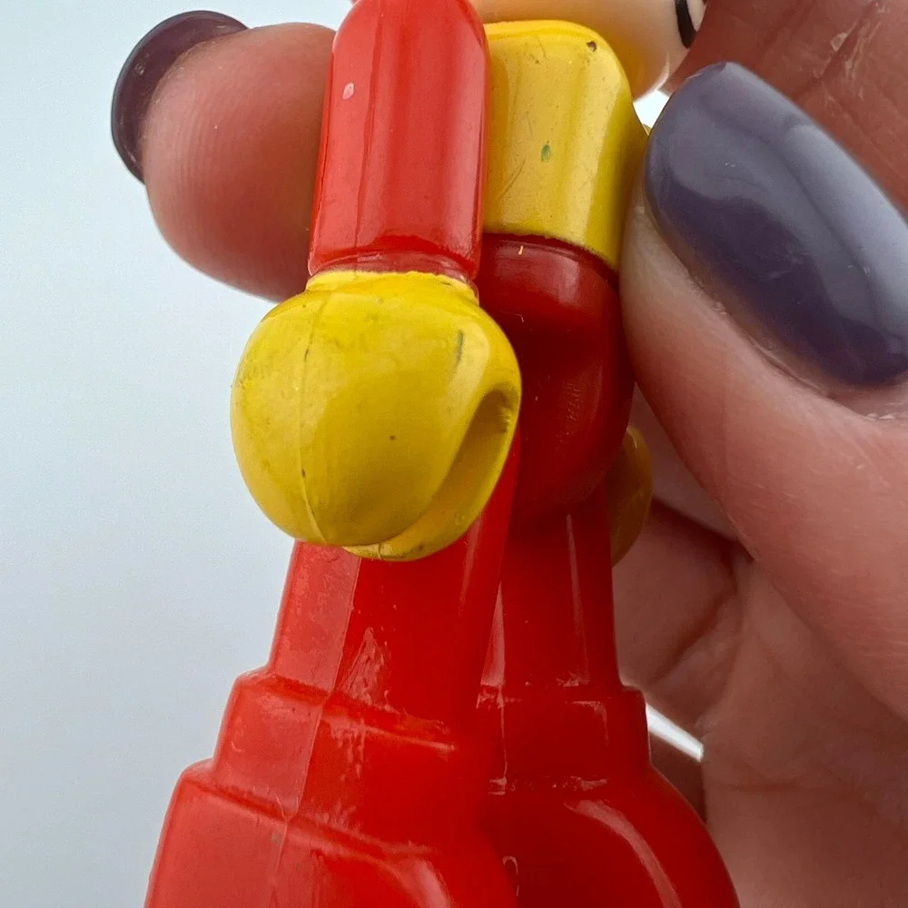 Vintage LEGO DUPLO Figure Red Helmet Yellow Shirt Red Pants 2.5